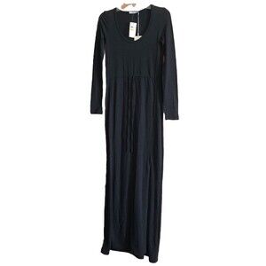 Alternative Women’s Maxi Jersey Dress Eco True Black Size Small NWT